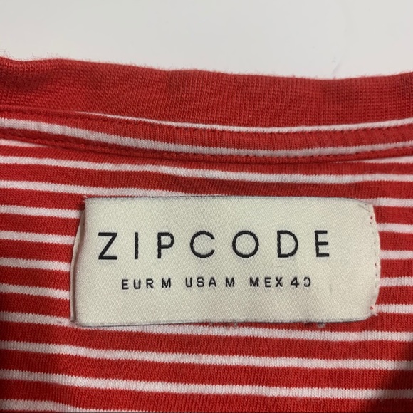 ‼️ZIPCODE Red Striped Classic Tee Size Med‼️ - Picture 2 of 7